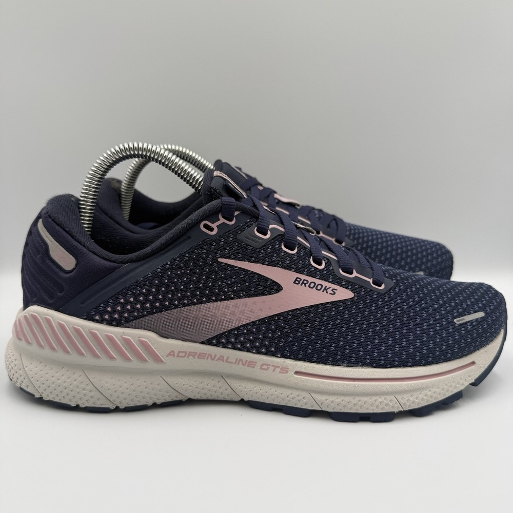 Brooks Adrenaline GTS 22 Womens Size 9.5 Blue Running Sneakers Shoes 1203531B486